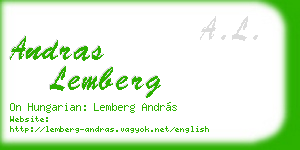 andras lemberg business card